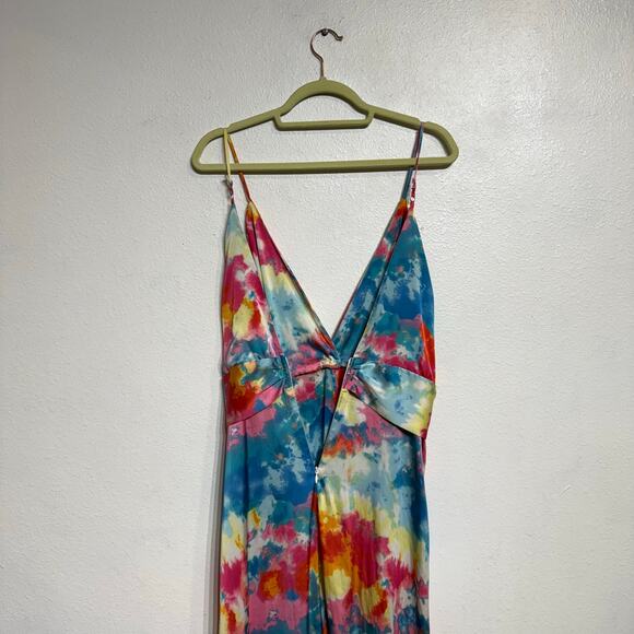 Fashion Nova Multicolor Painting In Color Maxi Dress Sz M - Picture 8 of 13